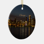 Chicago Night Cityscape Ornament Souvenir (Rechts)