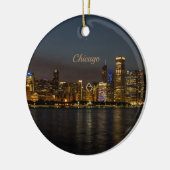 Chicago Night Cityscape Ornament Souvenir (Links)