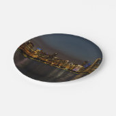 Chicago Night Cityscape Papieren Bordje (Gekanteld)