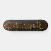 Chicago Night Cityscape Persoonlijk Skateboard (Horizontaal)