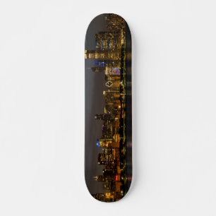 Chicago Night Cityscape Persoonlijk Skateboard