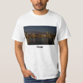 Chicago Night Cityscape T-shirt (Voorkant)