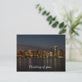 Chicago Night Cityscape Thinking You Briefkaart (Staand voorkant)