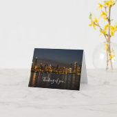 Chicago Night Cityscape Thinking You Kaart (Gele Bloem)