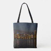 Chicago Night Cityscape Tote Bag (Achterkant)