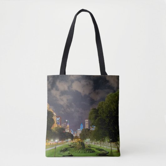 Chicago Night Sky Canvas tas (Voorkant)