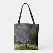 Chicago Night Sky Canvas tas (Achterkant)