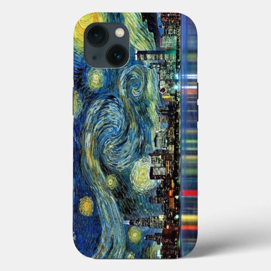 Chicago night sky-schilderij iPhone/iPad case (Achterkant)