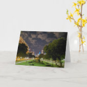 Chicago Night Sky Wenskaart Kaart (Gele Bloem)