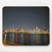 Chicago Night Skyline mousepad Muismat (Voorkant)