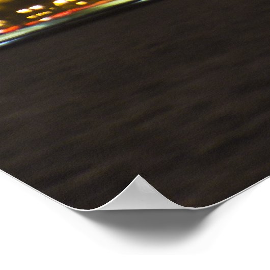 Chicago Night Skyline Poster (Hoek)