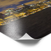 Chicago Night Skyline Print Foto Afdruk (Hoek)
