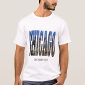 Chicago Night Skyline T-shirt (Voorkant)