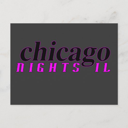 Chicago Nights briefkaart (Voorkant)