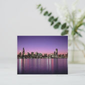 Chicago Nitetime Skyline Briefkaart (Staand voorkant)
