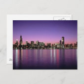 Chicago Nitetime Skyline Briefkaart (Voorkant / Achterkant)