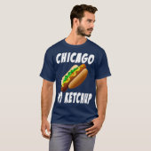 Chicago No Ketchup Hot Dog T-shirt (Voorkant volledig)