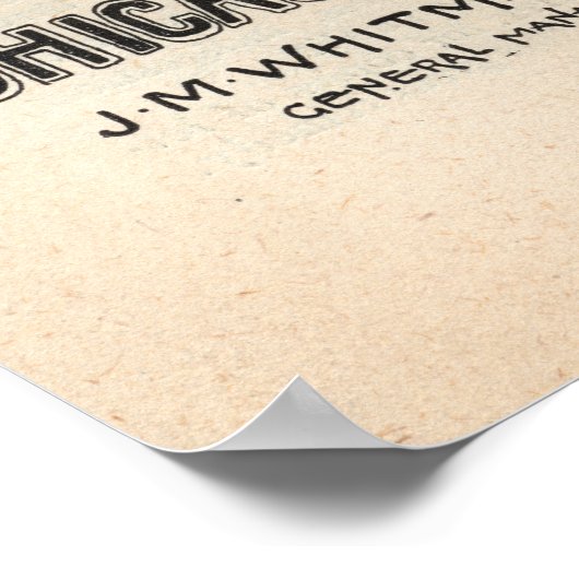  Chicago North Western Railway Ad vanaf 1888 Poster (Hoek)