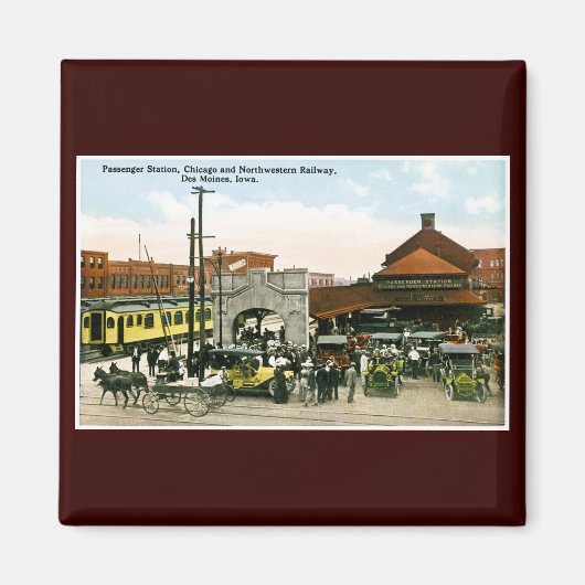 Chicago & Northwestern Railway, Des Moines, Iowa Magneet (Voorkant)