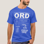 Chicago O'Hare International Airport ORD T-shirt (Voorkant)