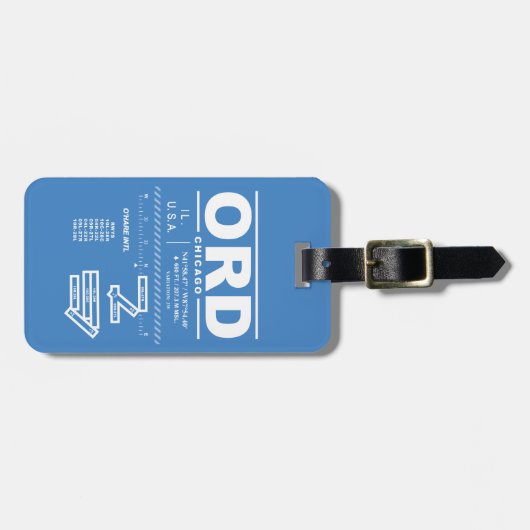 Chicago O'Hare Int'l Airport ORD Bagagelabel (Voorkant horizontaal)