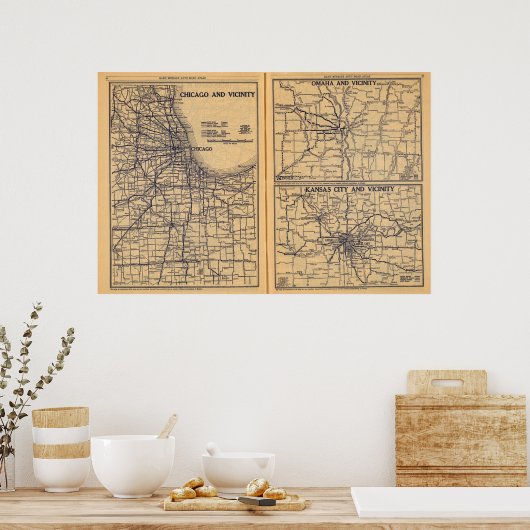 Chicago, Omaha, Kansas City Poster (Keuken)