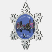 Chicago op graffiti tin sneeuwvlok ornament (Rechts)