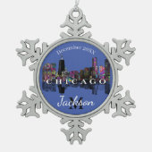 Chicago op graffiti tin sneeuwvlok ornament (Voorkant)