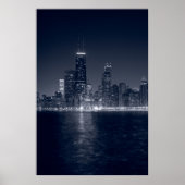 Chicago op het meer, zwart & wit poster (Voorkant)