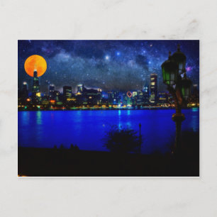 chicago op volle maan 3 briefkaart