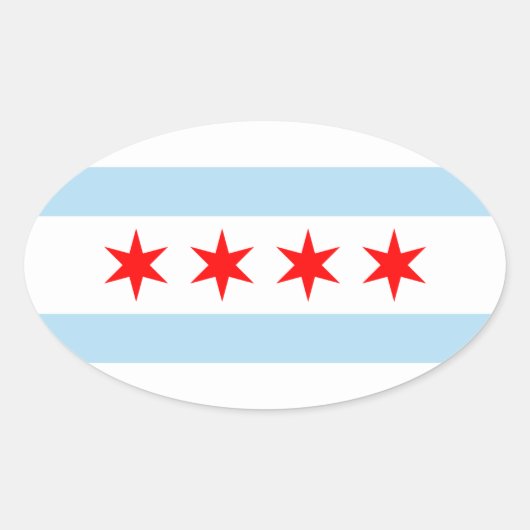 Chicago Ovale Sticker (Voorkant)