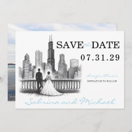 Chicago Paar Save The Date