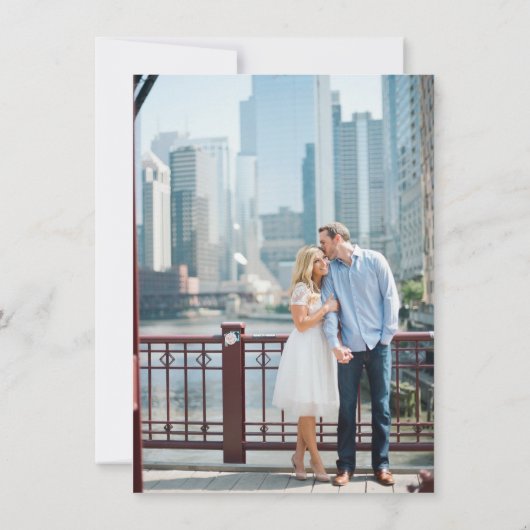 Chicago Paar Save The Date (Achterkant)