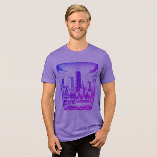 Chicago Paarse Graphic T-Shirt (Voorkant volledig)