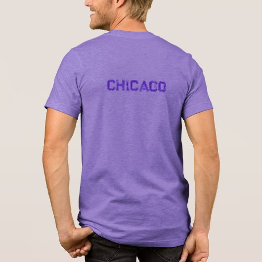 Chicago Paarse Graphic T-Shirt (Achterkant)