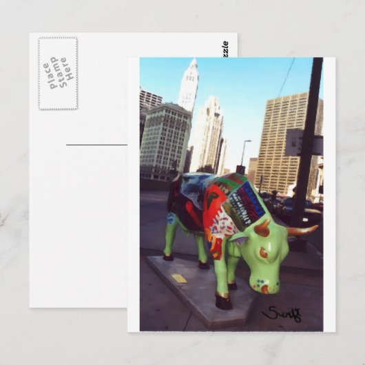 Chicago Parade of Cows Briefkaart (Voorkant / Achterkant)