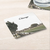 Chicago Park in Sepia Tones Kartonnen Onderzetters (Schuin)