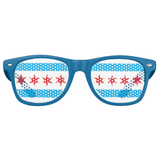 Chicago Party Shades. Retro Zonnebril (Voorkant)