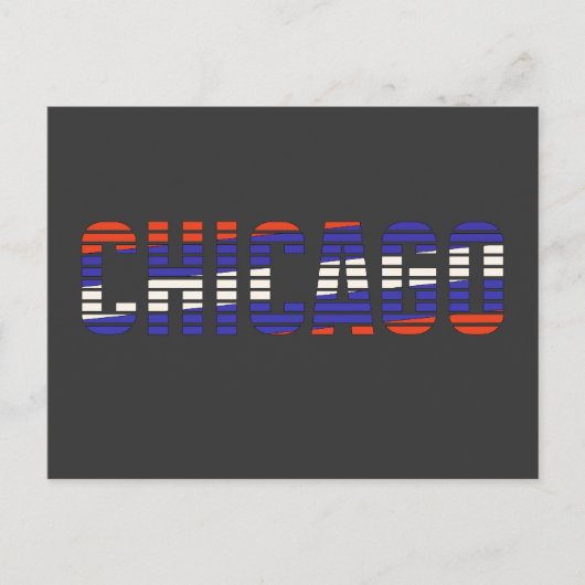 chicago patriotic post card briefkaart (Voorkant)