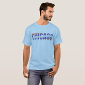 chicago patriottische kleuren t-shirt (Voorkant volledig)