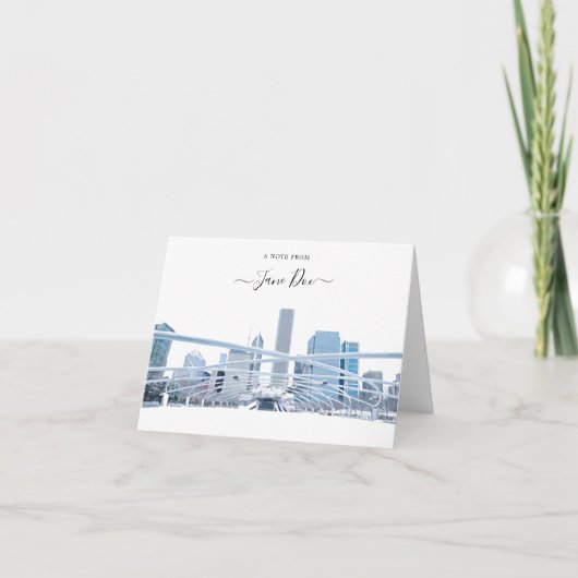 Chicago Personalized Note Kaart (Voorkant)