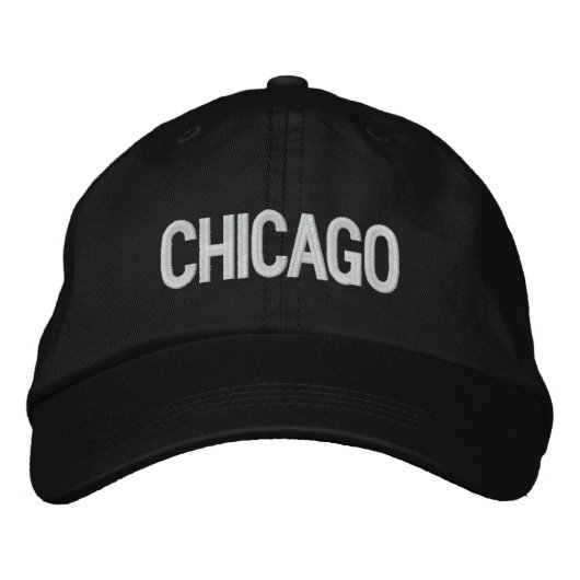 Chicago Persoonlijke Verstelbare Hoed Geborduurde Pet (Voorkant)