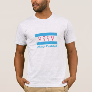 Chicago Pickleball T-shirt met Chicago Flag