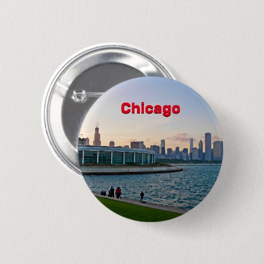Chicago Pin Ronde Button 5,7 Cm (Voorkant /achterkant)