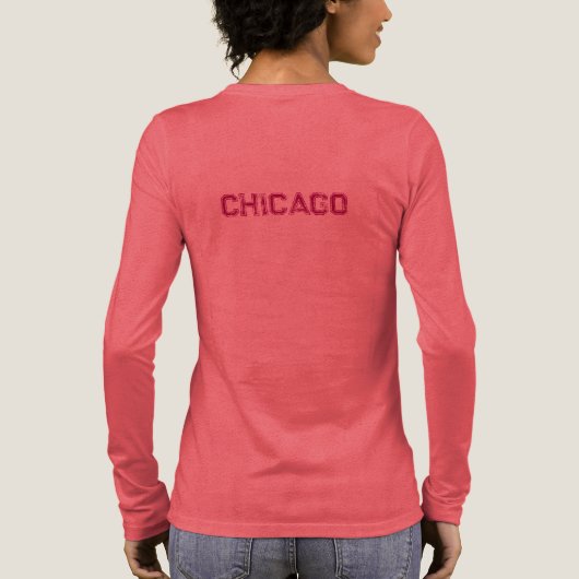 CHICAGO Plum Graphic T-shirt (Achterkant)