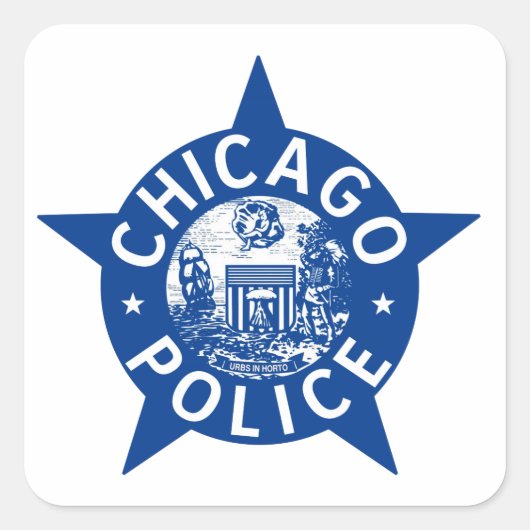 Chicago Police  STAR Vierkante Sticker (Voorkant)