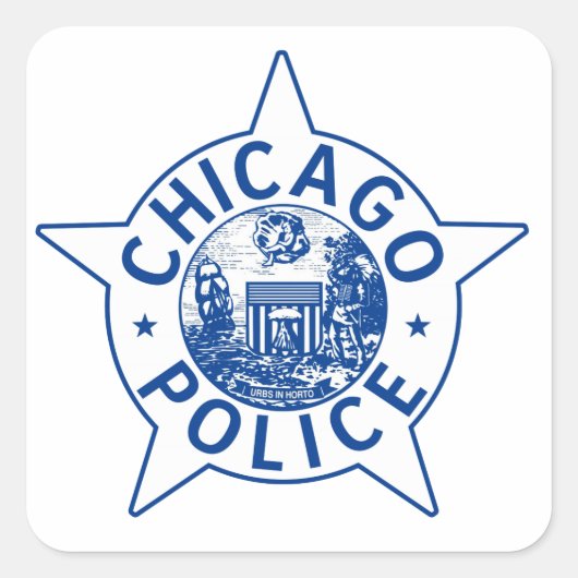 Chicago Police () Vierkante Sticker (Voorkant)