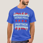 Chicago politieagent Chicago Flag Skyline T-shirt (Voorkant)