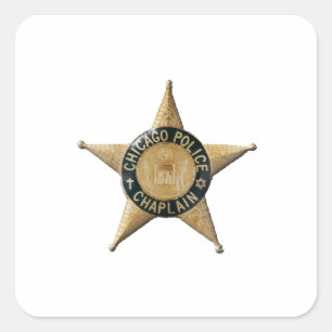 Chicago Politiekapelaan Vierkante Sticker