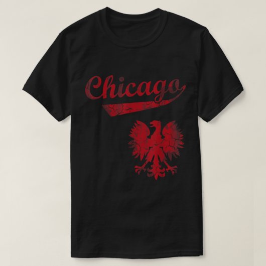 Chicago Pools Amerikaans erfgoed Polska Polen T-shirt (Design voorkant)